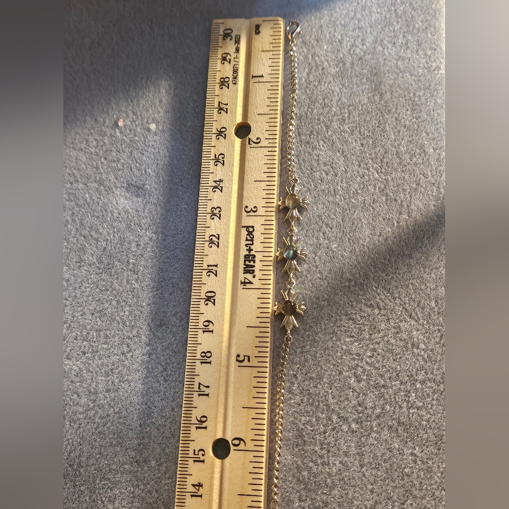 Adjustable Silver Labradorite Bracelet - image 5